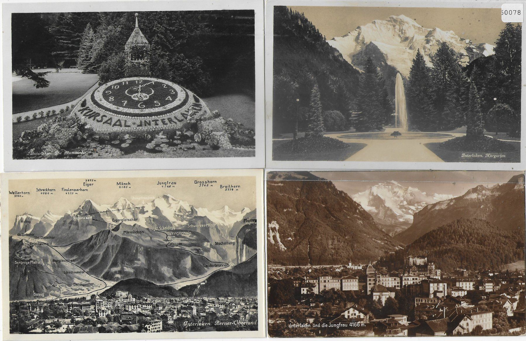 Ansichtskarten: 4 AK - Interlaken – Gebraucht aus Ettingen von Kartenplanet