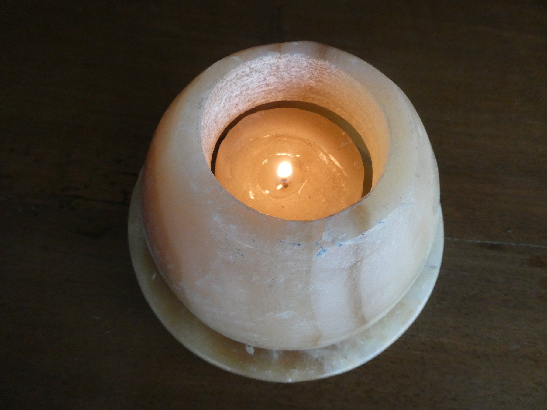 Portacandele: Kerzenständer aus Alabaster – Usato da Basel venduto da Robyn