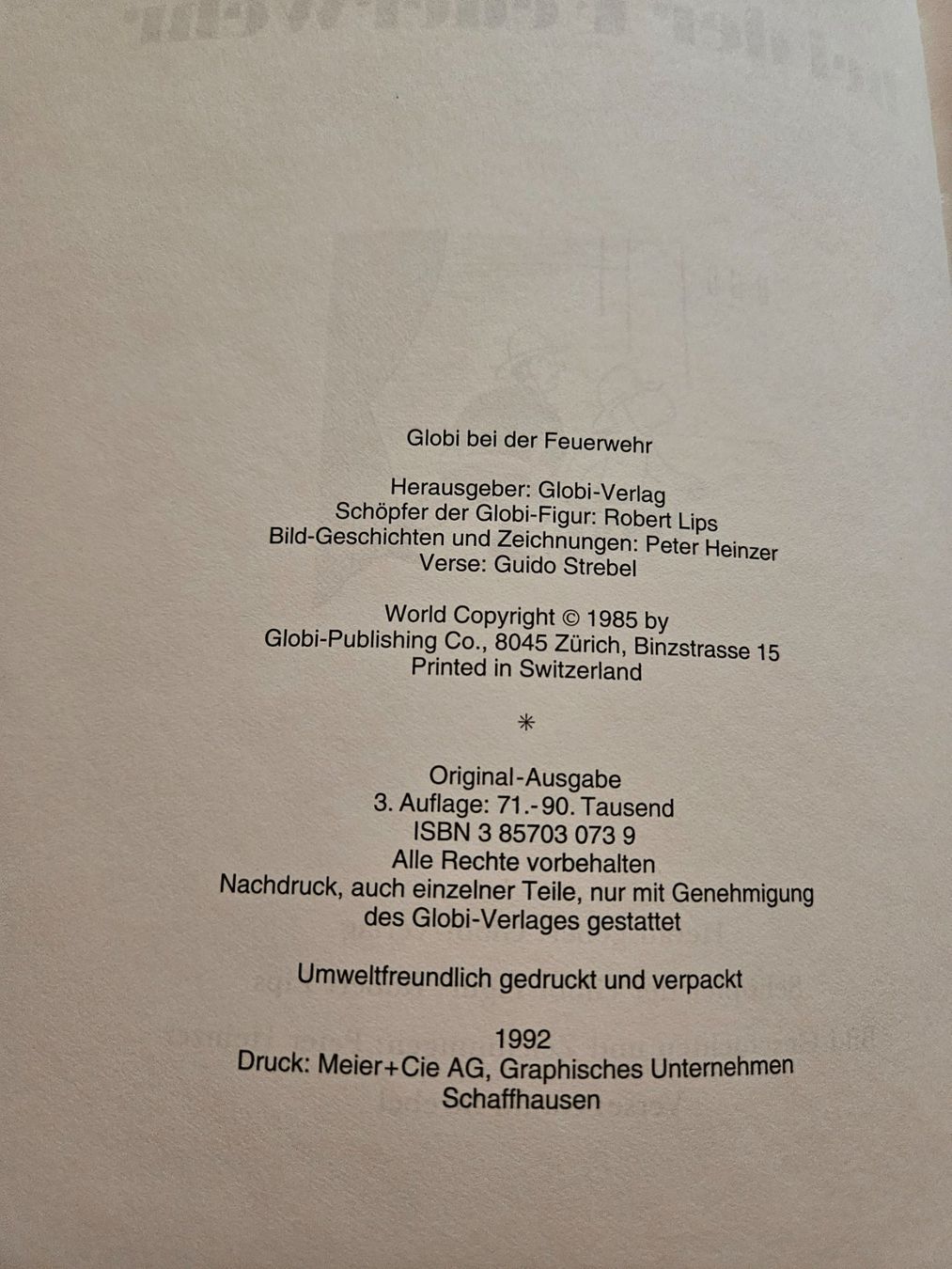 Libri: Nr. 62, Globi bei der Feuerwehr, 3. Auflage – Usato da Scuol venduto da Yin_yang0 3