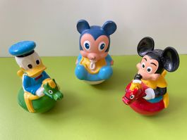 3x Disney Stehauf Figur Mickey 2x & Donald 70er Gabriel WDC