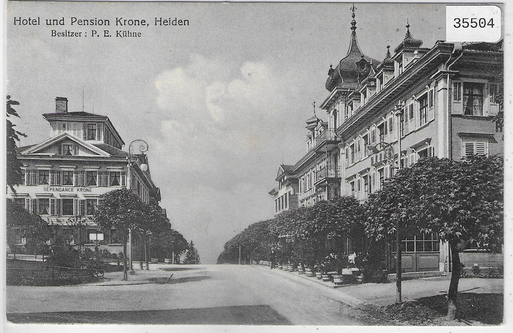 Cartoline postali: Hotel und Pension Krone - Heiden – Usato da Ettingen venduto da Kartenplanet