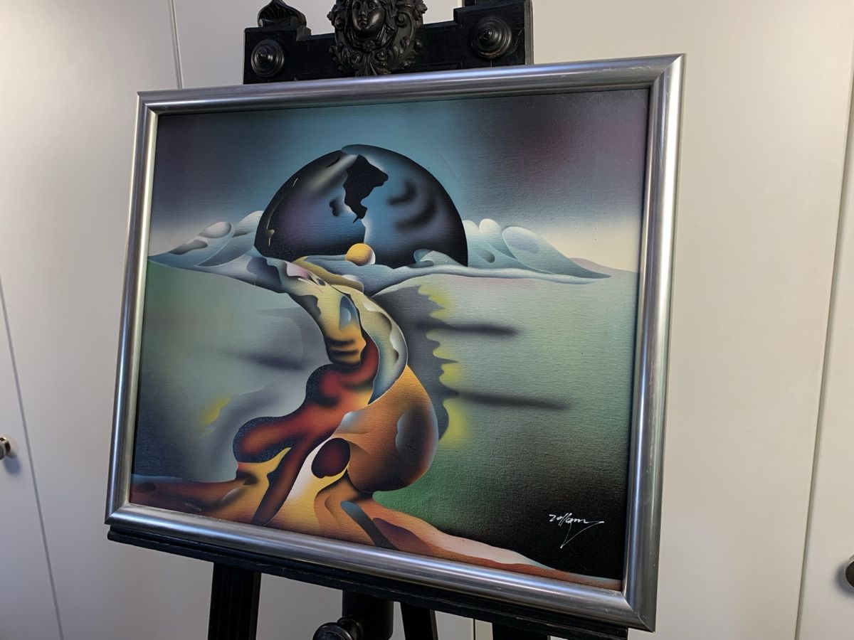 Dipinti: Surrealistisches Gemälde signiert – Usato da Wolfhalden venduto da SecondAntique 2