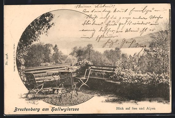 Cartes postales: Brestenberg a. Hallwylersee, Sitzgelegen – D'occasion à Berlin par bartko-reher