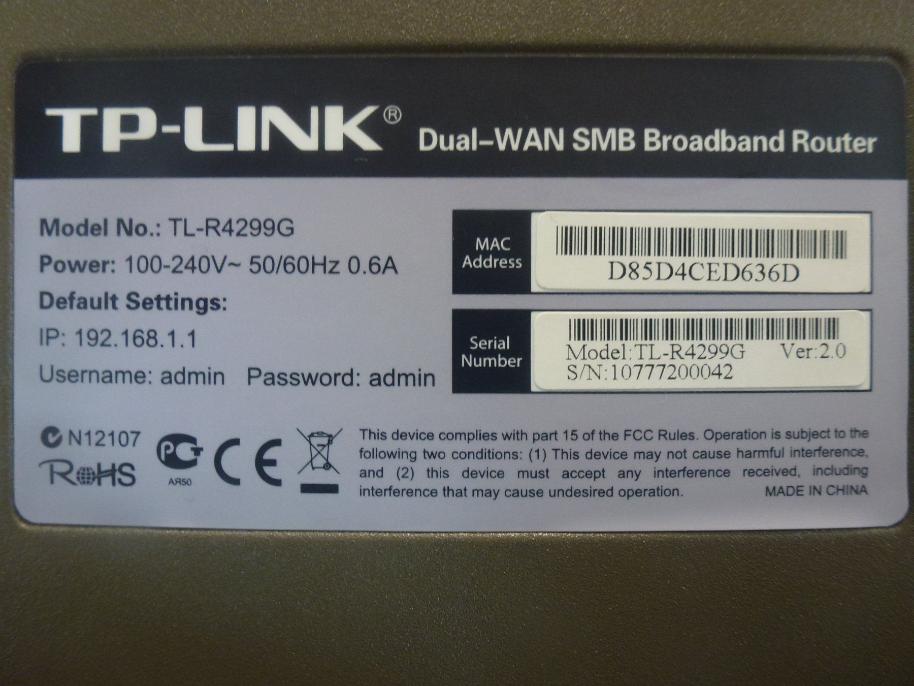 TP-Link Hub & Switch: TP-LINK TL-R4299G_V2 Dual-WAN Switch – Usato da Turbenthal venduto da Kernst59 3