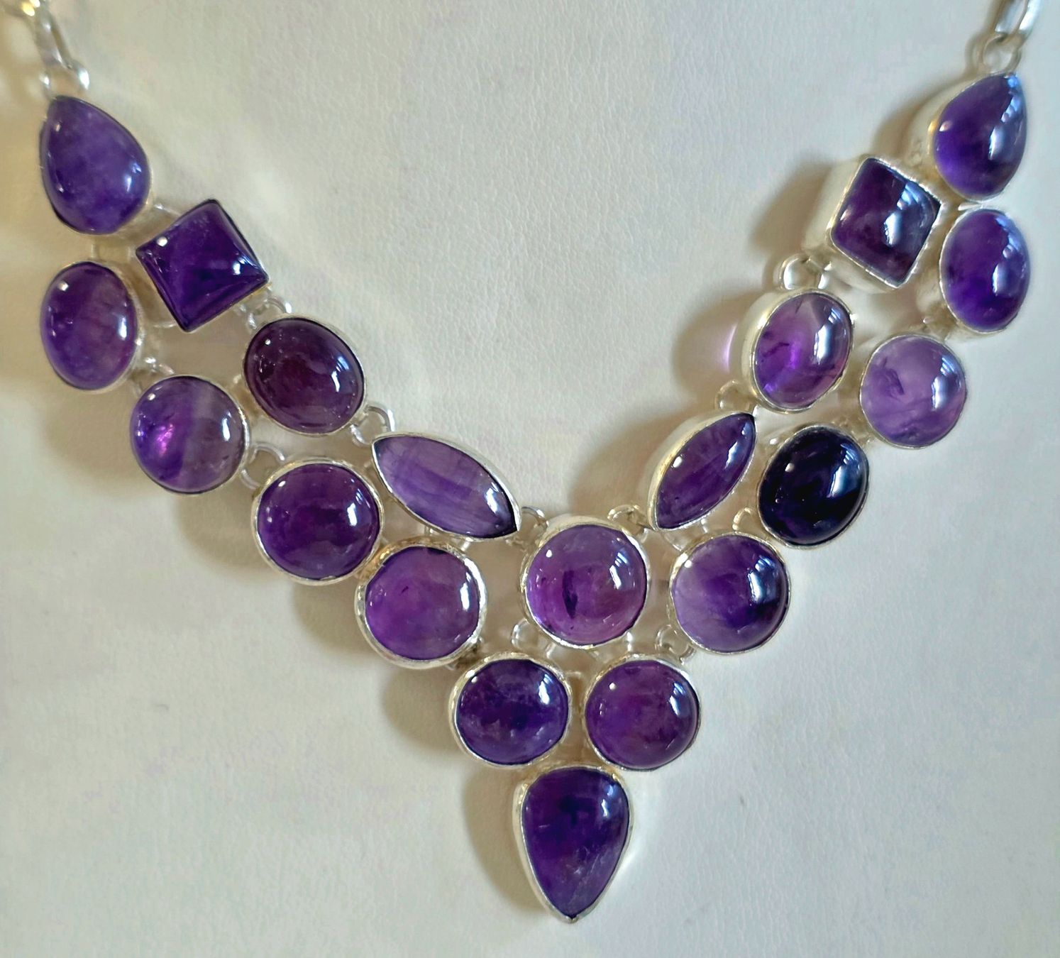 Catenine: Halskette mit echtem Amethyst, handgefertigt, Silber 925,... – Nuovo (secondo la descrizione) da Zürich venduto da Bieter04
