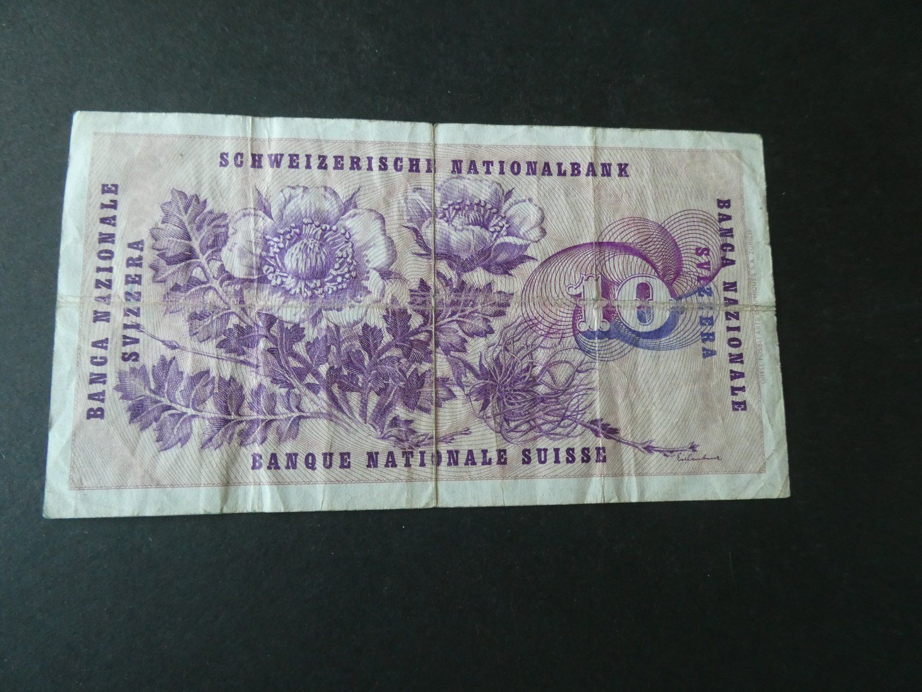 Billets de banque: Schweiz 1971, 10 Franken – D'occasion à Hinterforst par Rohusri 1