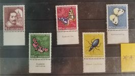 4002) J163-67, Pro Juventute mit Tabs postfrisch Kt. 32.-