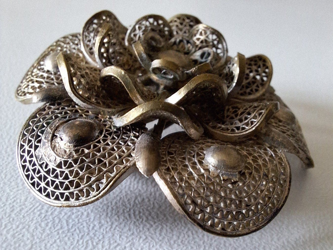 Spille & Fermagli: Silber Blumenbrosche zu Tracht – Usato da Münchenbuchsee venduto da mummeli 1