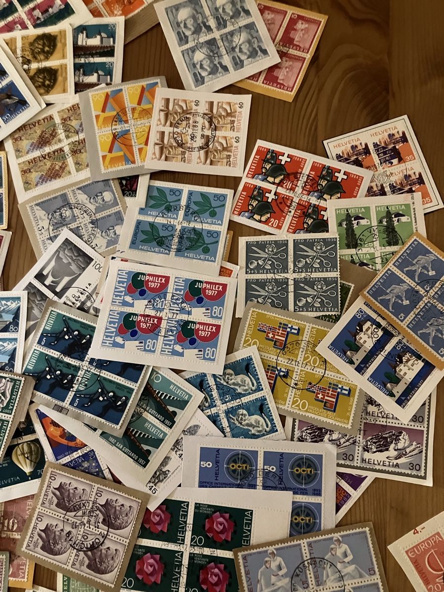 Alle Briefmarken: 4er Blocks schweiz – Gebraucht aus Bettwiesen von Jumpingfox 4