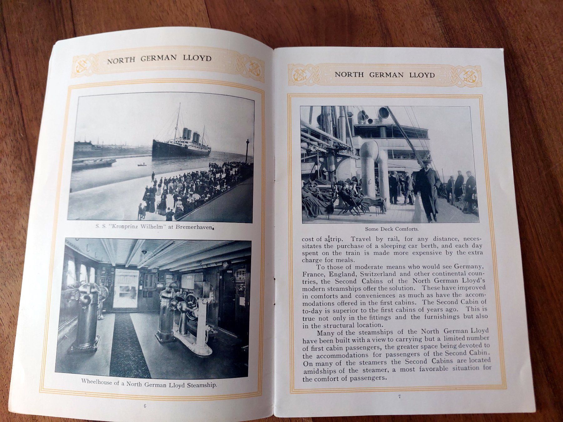 Bücher: North German Lloyd - Schiffsprospekt - Second Cabin – Gebraucht aus Schönenwerd von Steidi 3