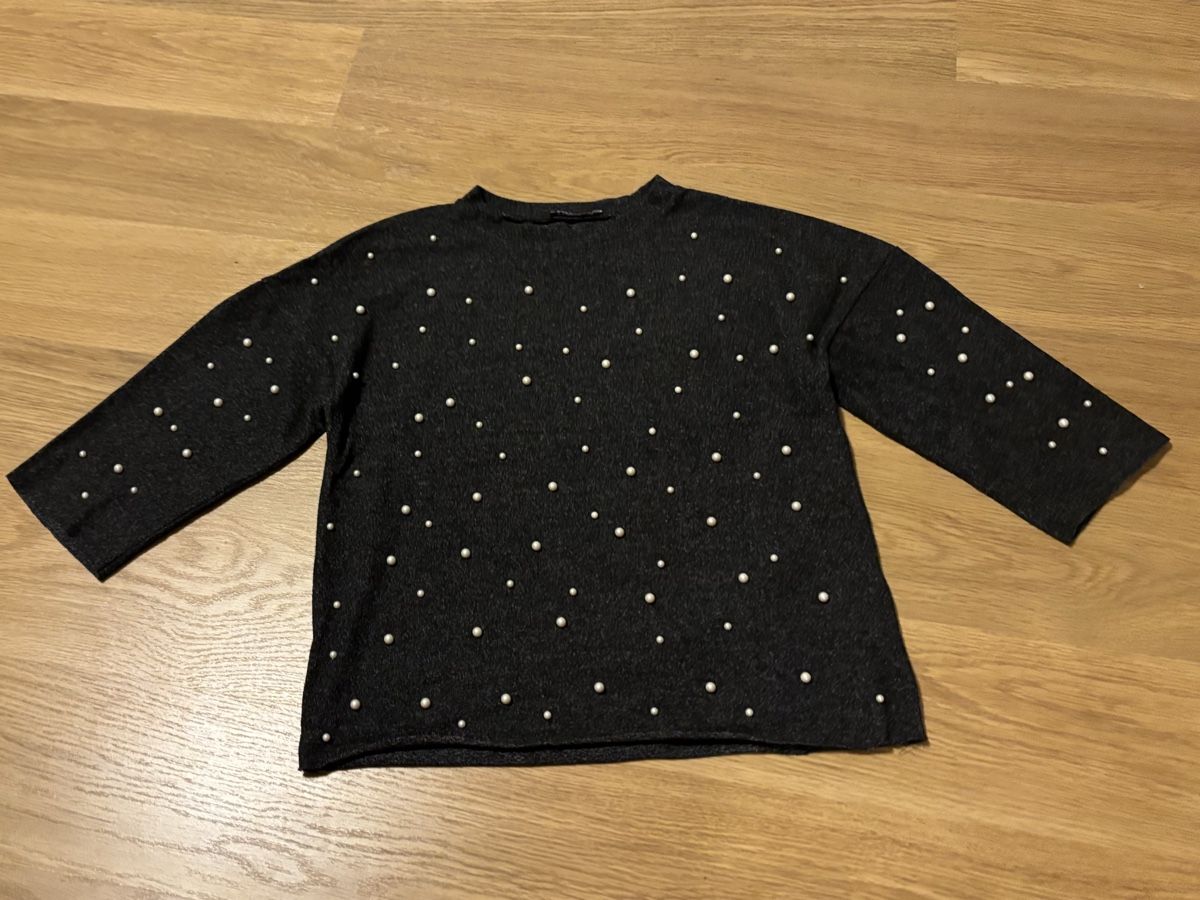 Zara Pullover & Sweatshirts: Zara Kurzarm Knit Pullover Perlen – Gebraucht aus Baden von Tiffany6878 2