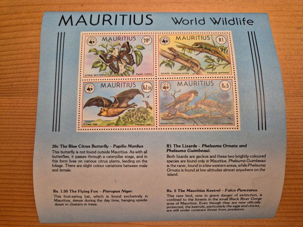 Mauritius Block World Wildlife ** Zustand gemäss Bilder (Gebraucht) in ...