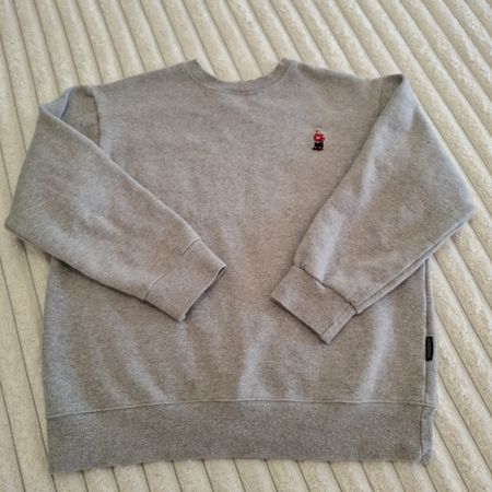 Sweatshirt OFFICIALLY Gris Chiné - Motif Ourson Brodé L