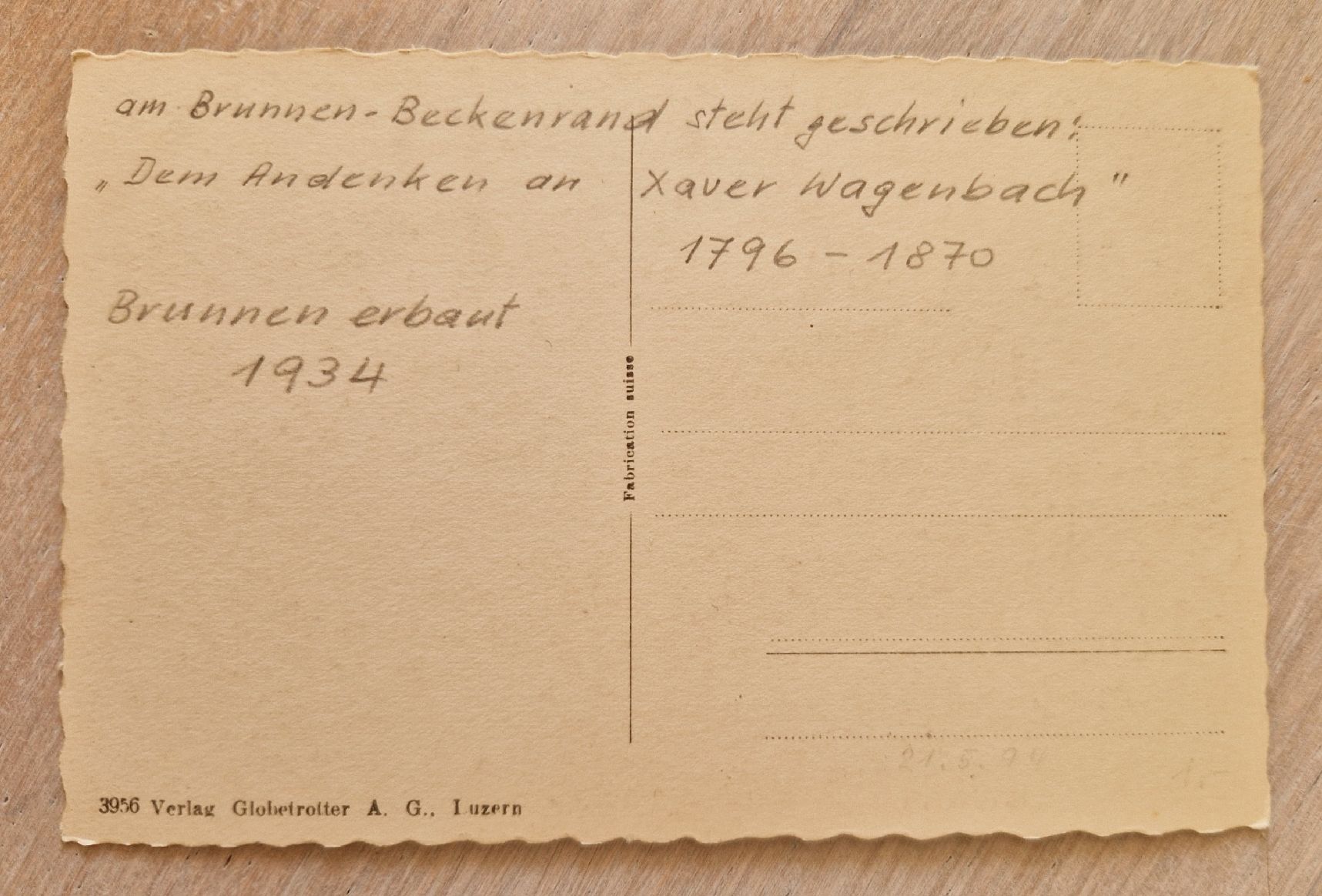 Cartoline postali: Luzern, Wagenbachbrunnen – Usato da Ebikon venduto da Donar50 1