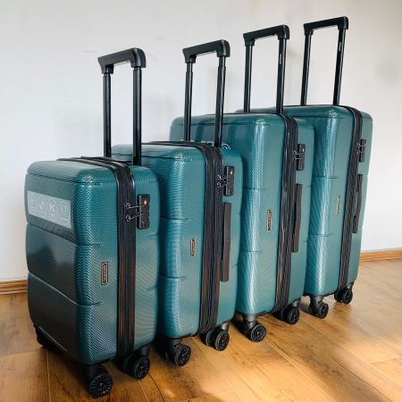 4 teiliges Koffer Polycarbonat gateBAG BUNDLE GRÜN NEU