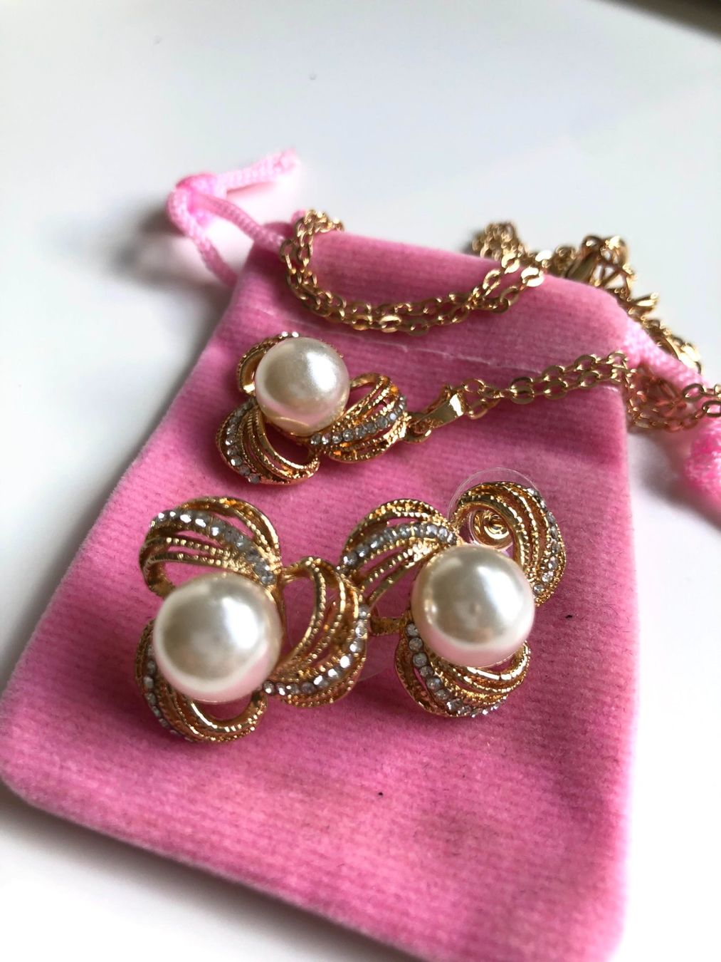 Catenine: Perlen Set Ohrstecker & Kette mit Anhänger – Nuovo (secondo la descrizione) da Bern venduto da Home_decor