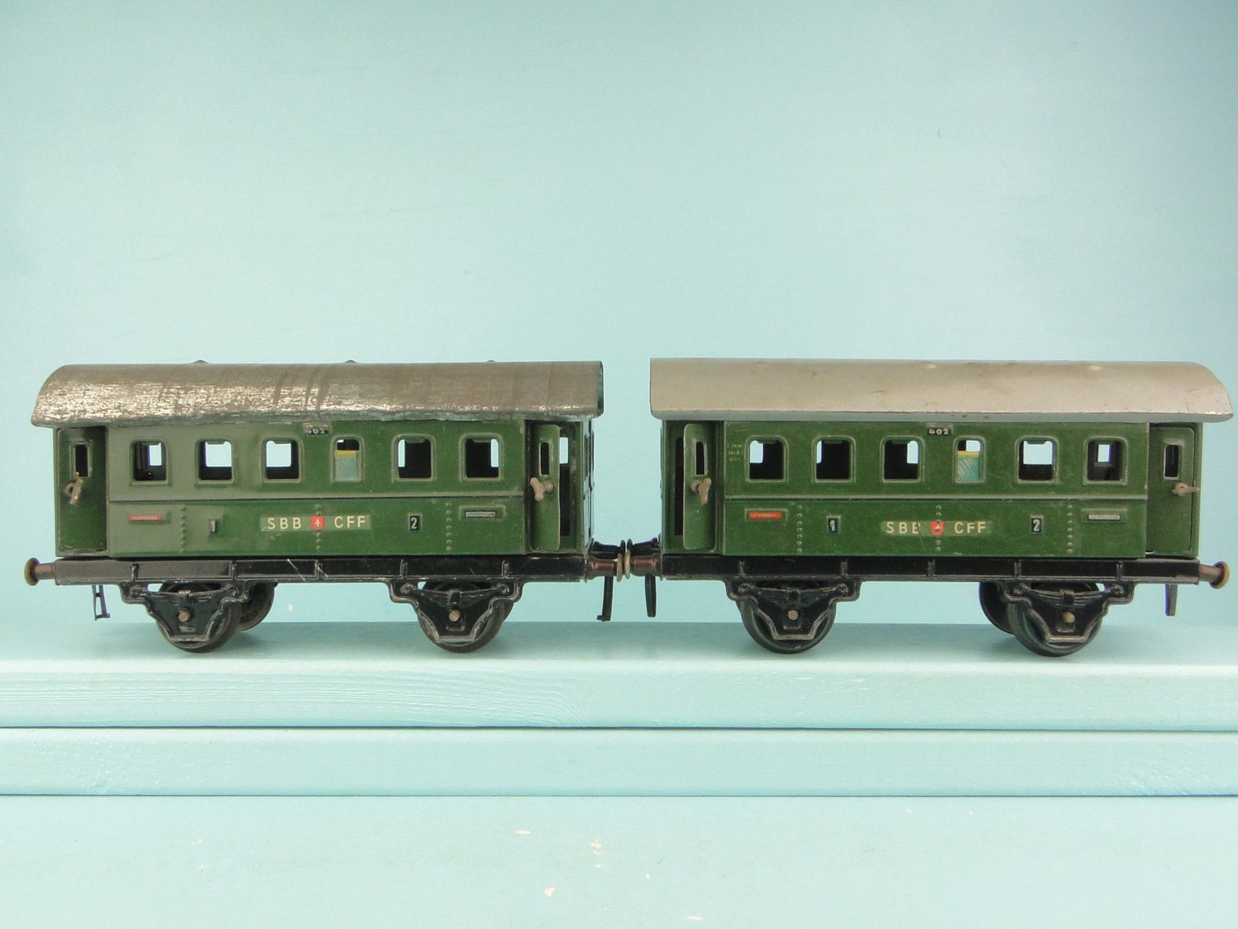 Fleischmann Trains électriques: Fleischmann Spur 0, 2 X Wagen, Blech – D'occasion à Bülach par cann11