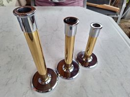 3ER SET MODERNE KERZENSTÄNDER