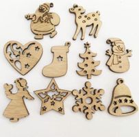 50x Weihnachtsdeko Holzdeko basteln