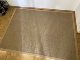 Teppich Sisal naturfarben mit Bordüre gebrauchter Zustand