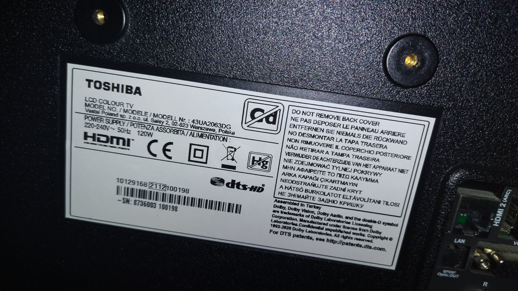 Toshiba Televisori: Smartv Toshiba 43UA2063DG – Usato da Vevey venduto da Djporradao 6