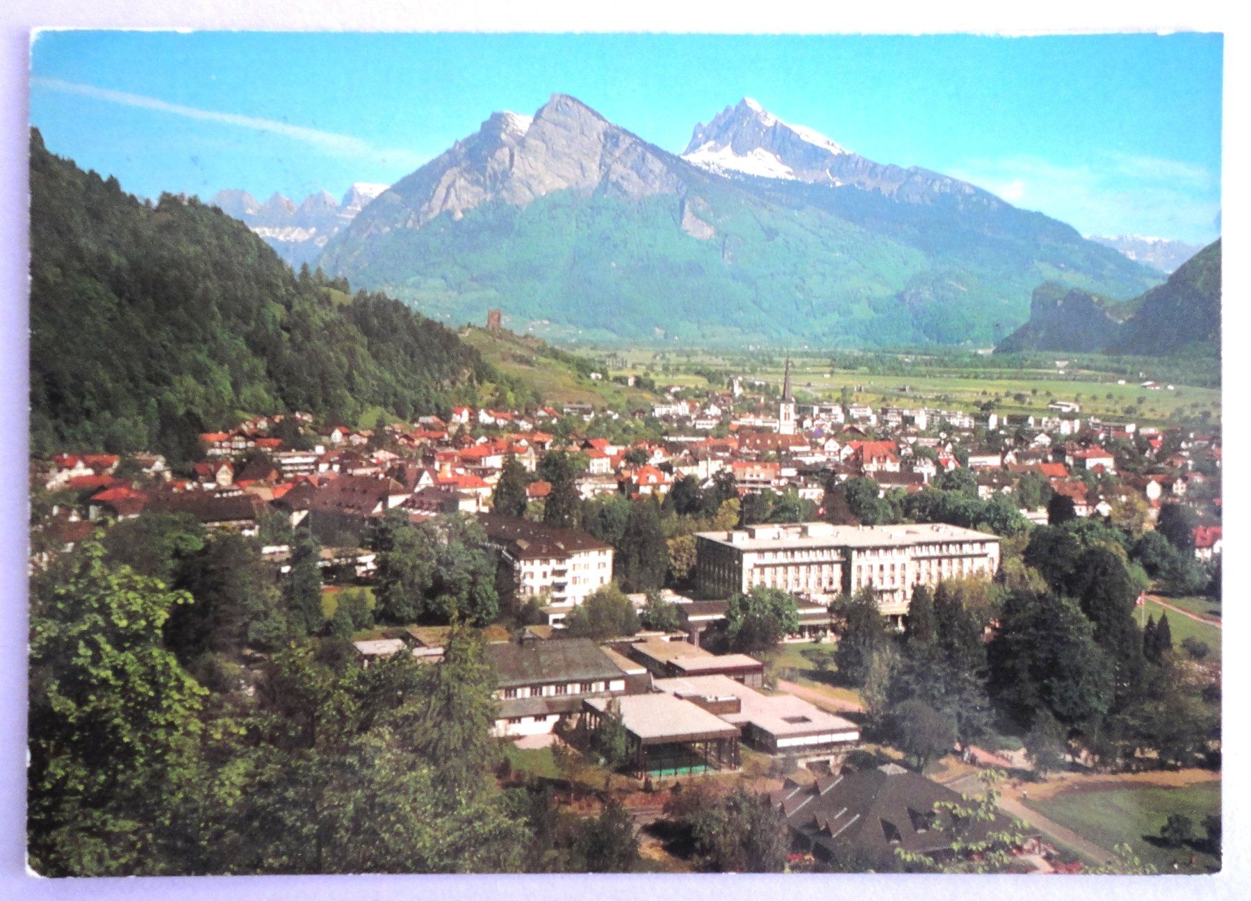Ansichtskarten: Bad Ragaz mit Churfirsten – Gebraucht aus Fétigny von Billy2miny