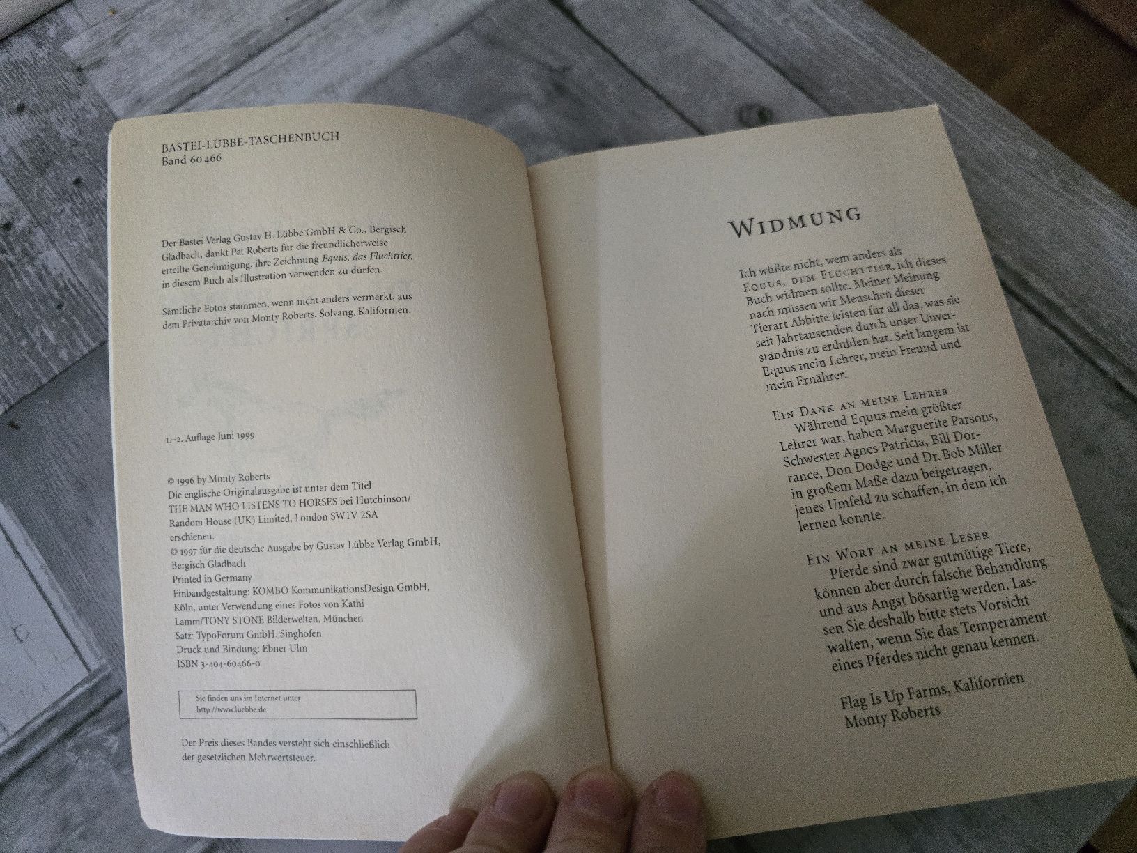 Libri: Monty Roberts - Der mit den Pferden spricht, Buch  – Usato da Zürich venduto da Sterdli 2