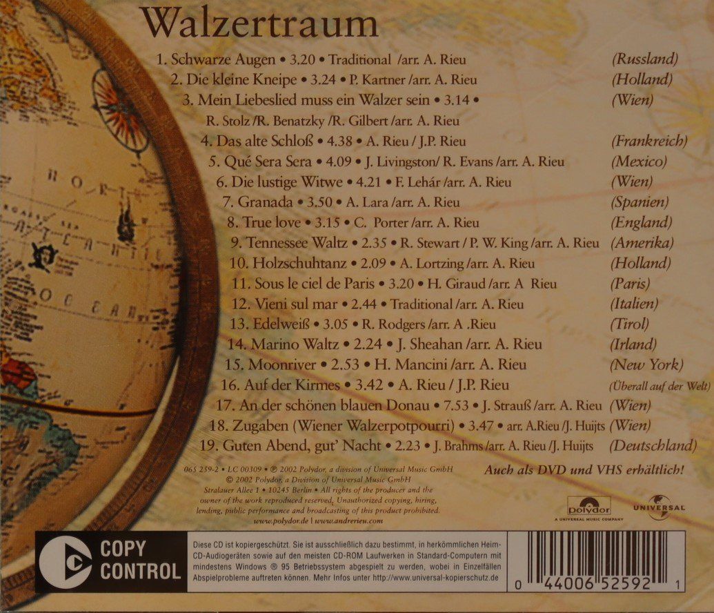 CD: André Rieu - Walzertraum – Usato da Luzern venduto da CONTENTI 2