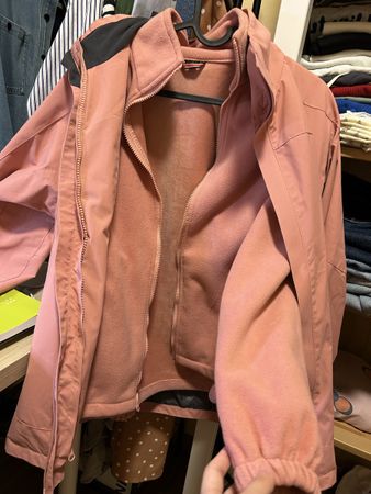 2-in-1 Wetterjacke + Fleecejacke, kapuzenlos