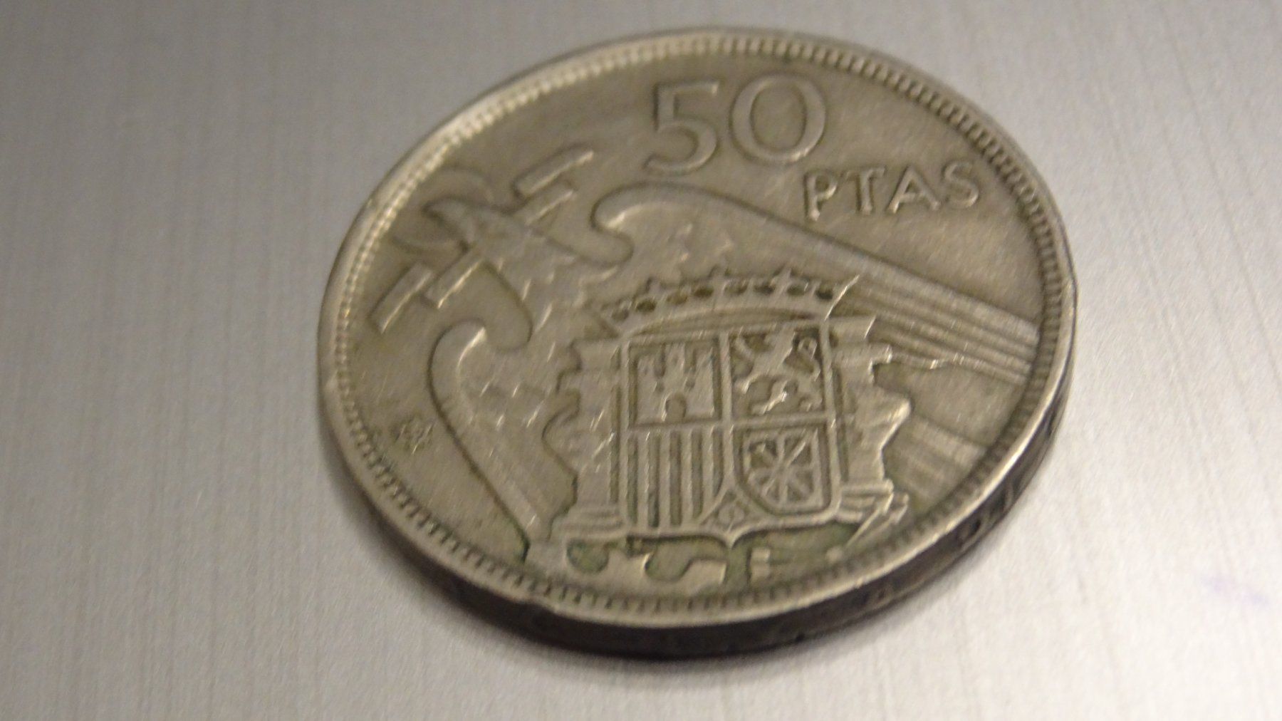 Tutti le monete: 1957 50 PTAS Spanien – Usato da Olten venduto da pechsisa1 1