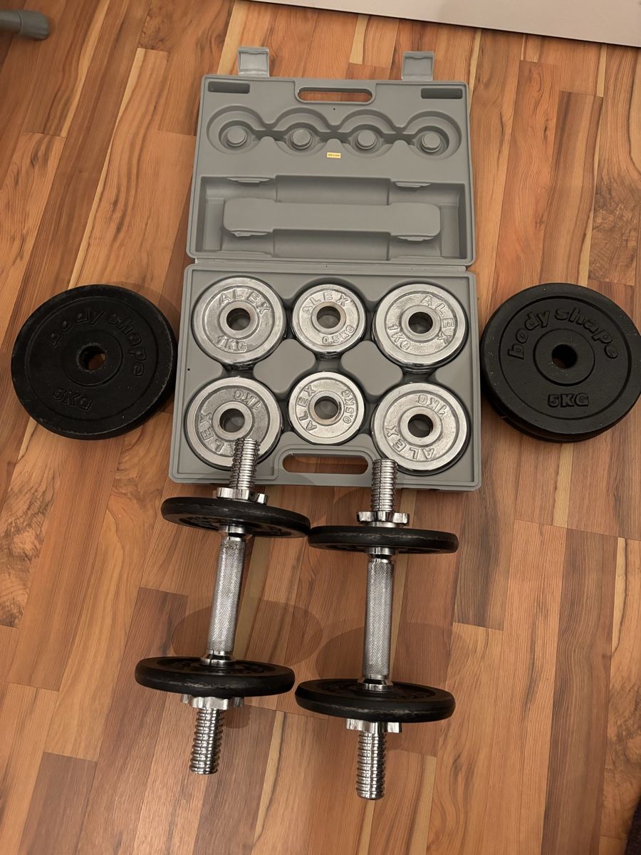 Poids & Haltères: Dumbbell Set with Case & Exercise Mat - Home Workout 💪 – D'occasion à Neuenhof par jav_2skb 2