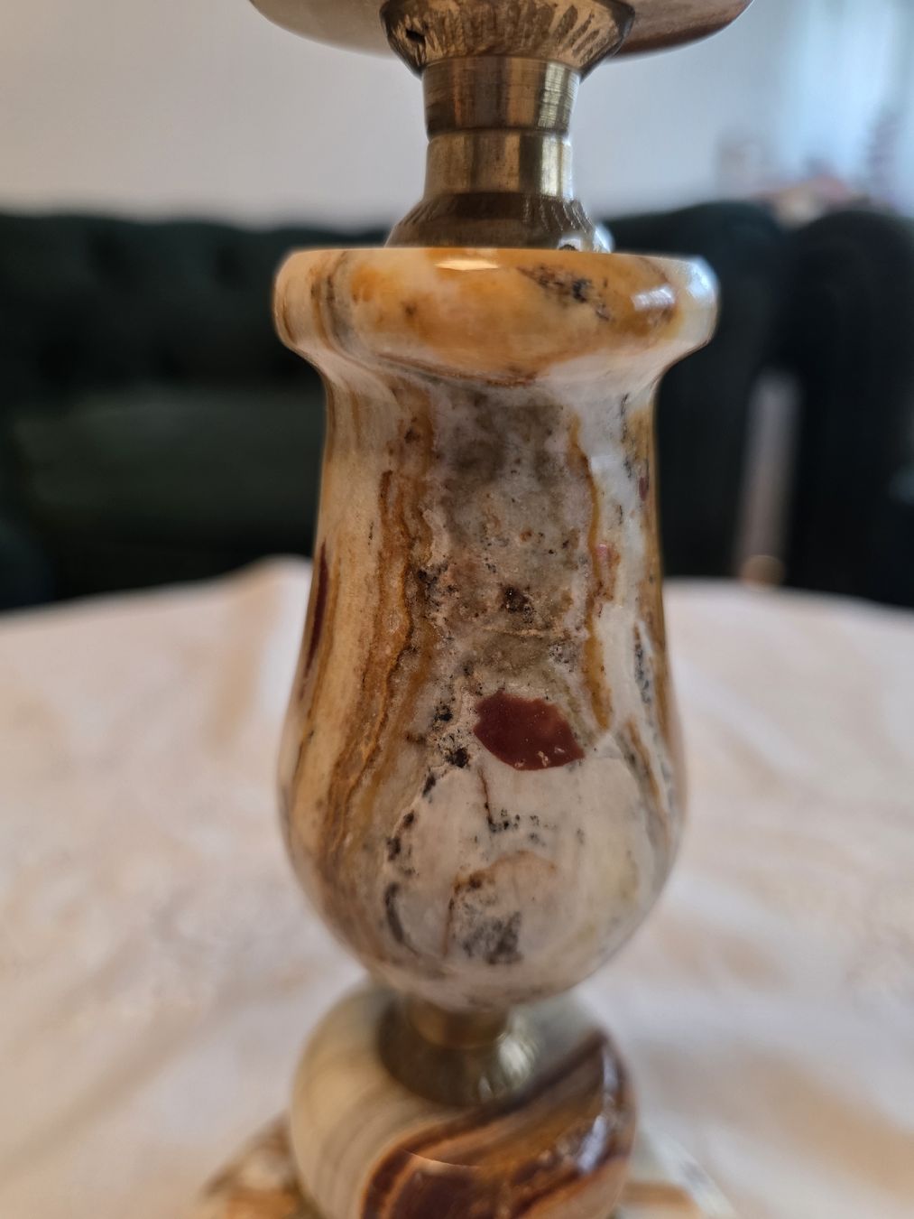 Kerzenständer: 3-armiger Kerzenleuchter aus Onyx – Gebraucht aus Basel von soomer 3