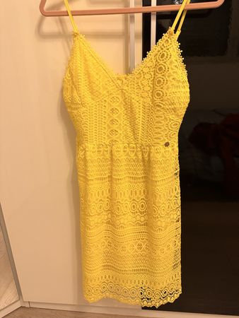 Vestito estivo giallo pizzo Fly Girl S, perfetto per l'estat