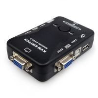 2fach KVM Switch Mini Umschalter USB VGA kompakter KVM Switc
