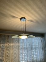 Lampe oval mit Glas silber/gold