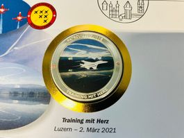 Patrouille Suisse  Numisbrief versilberte Medaille 2021