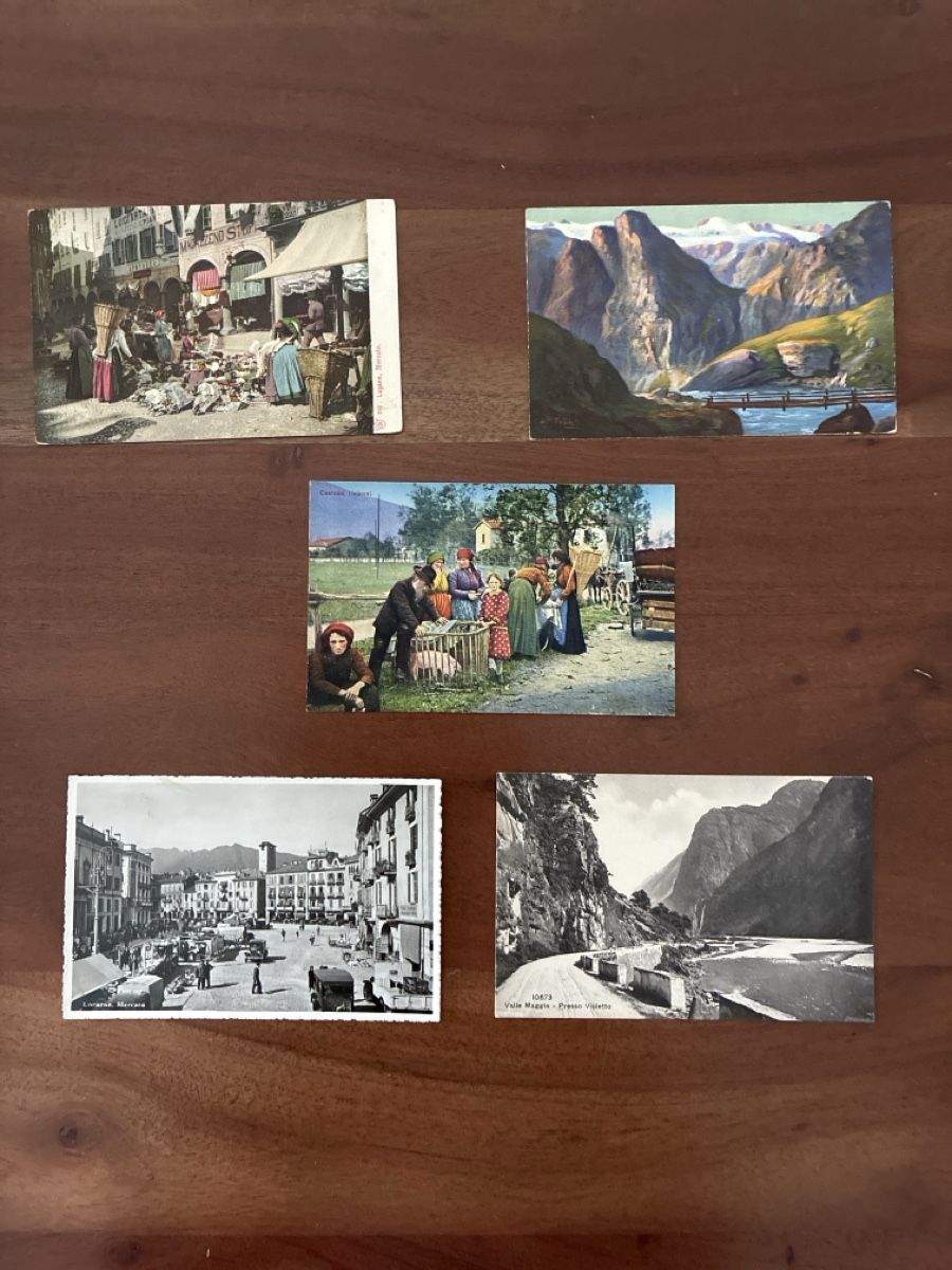 Cartoline postali: 10 Ansichtskarten Schweiz diverse vom Ticino 1 – Usato da Oftringen venduto da Cla.vD.74 2
