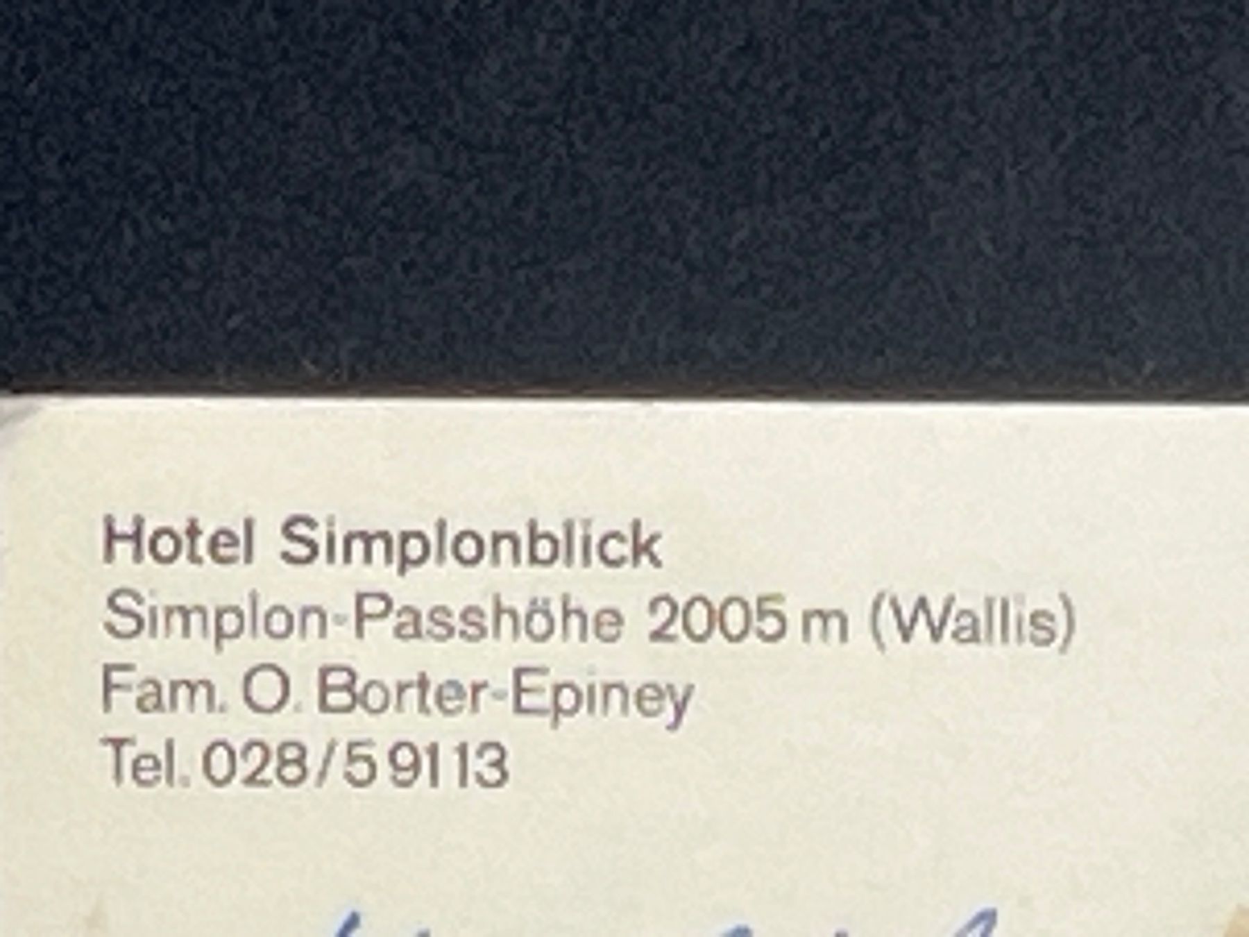 Ansichtskarten: Ansichtskarte: Hotel Simplonblick, Simplon-Passhöhe 2005m – Gebraucht aus Widnau von Brusi9 2