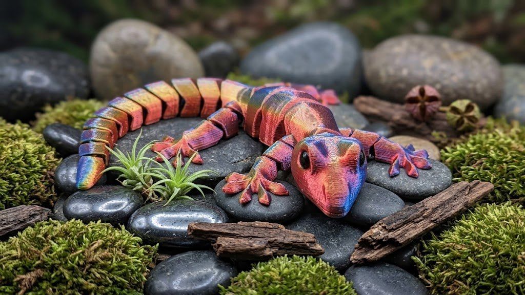 Tutte le decorazioni: Beweglicher Gecko - Rainbow Optik – Nuovo (secondo la descrizione) da Staufen venduto da El3D