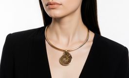 Ammonite Fossil Pendant Necklace