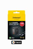 Intenso 140W GaN Schnellladegerät–USB-C PD 3.1/USB-A QC 4.0