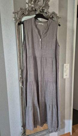 Träger Leinen Kleid