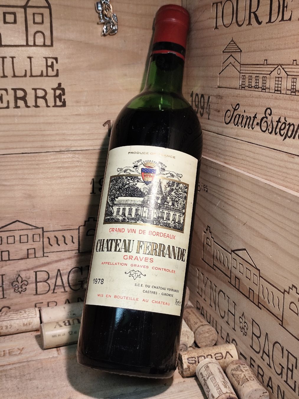 Vino: 1978 Bordeaux, Chateau Ferrande, Graves – Nuovo e nell'imballaggio originale da Büsserach venduto da Vintage-vins 4