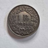 Silber-Münze 1-Franken 1921