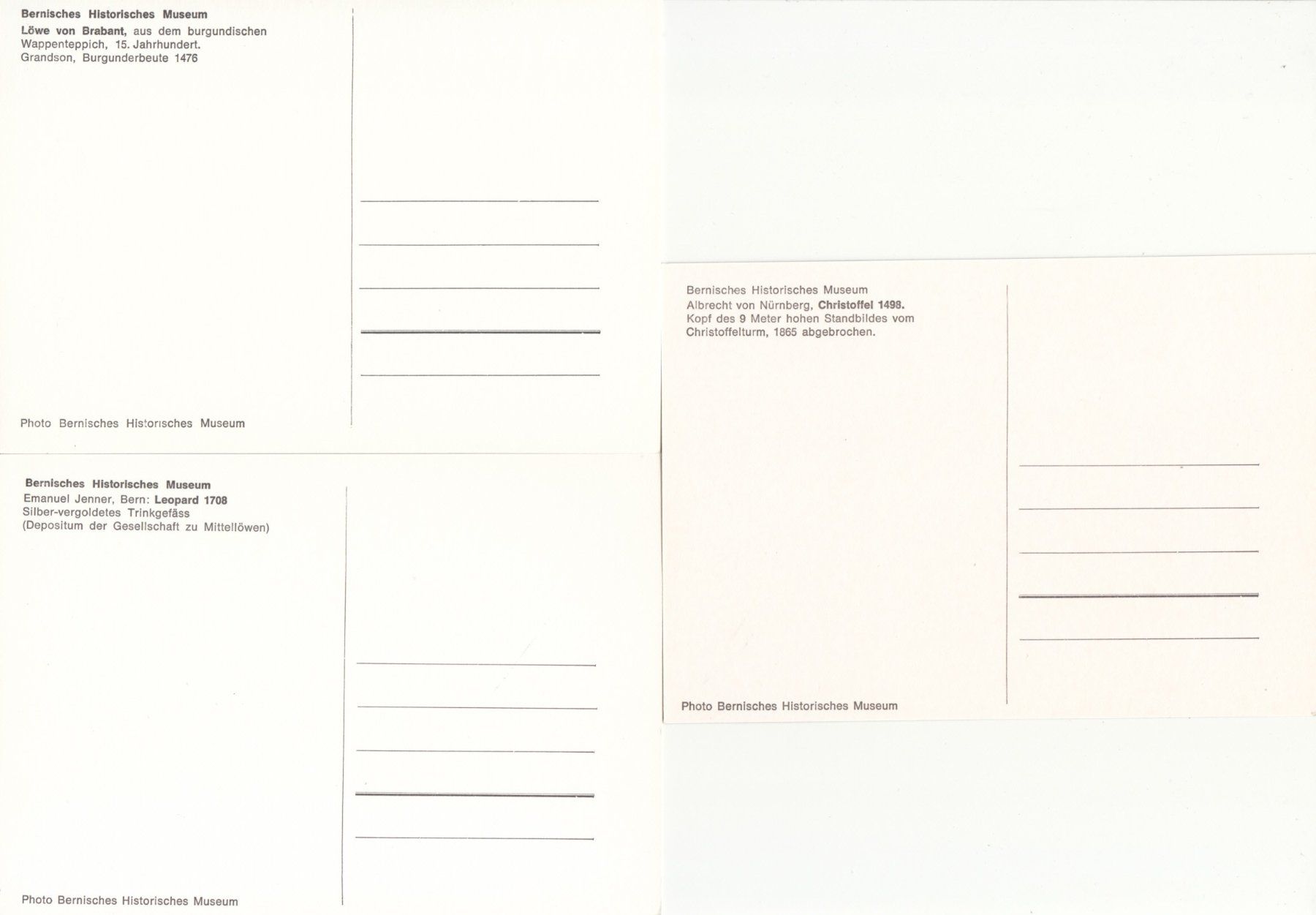 Cartoline postali: Bern Historisches Museum ca. 1970, 7 Karten – Usato da Bürglen TG venduto da StampGraf 4