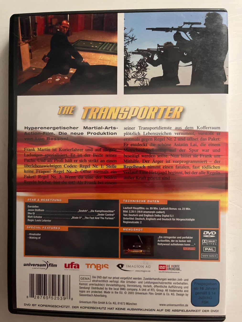 The Transporter (2003) DVD 📀 - Jason Statham (Neu (gemäss Beschreibung ...