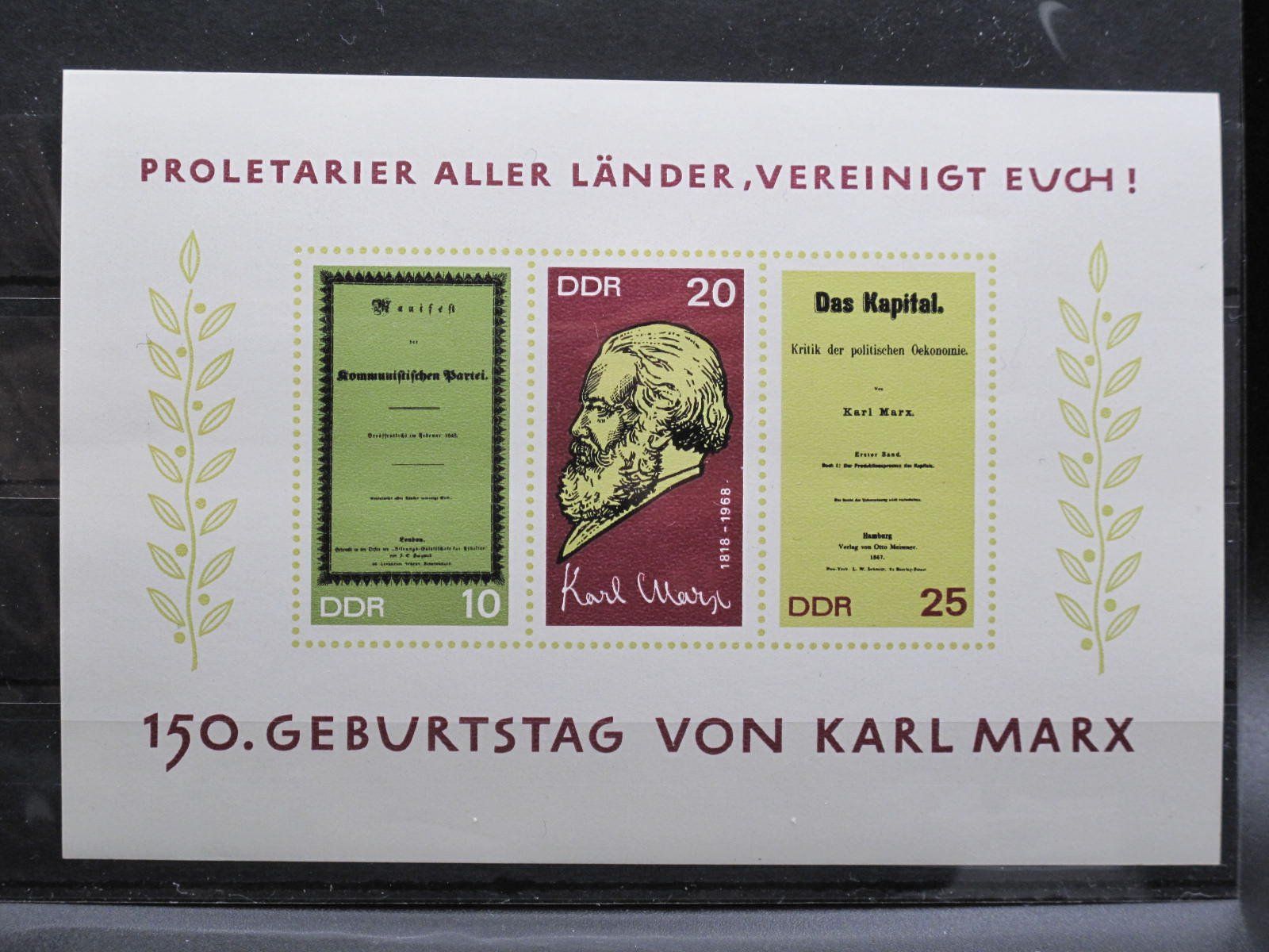 Alle Briefmarken: DDR 1968 Karl Marx Block 25 ** – Gebraucht aus Wil SG von fva01