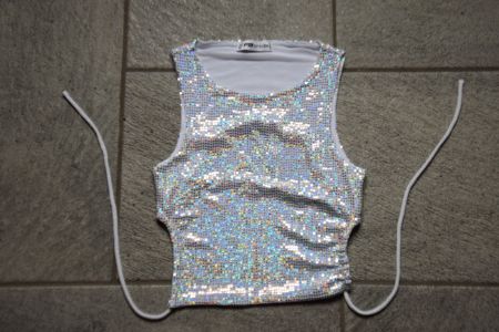 Damen Glitter Top gr. XXS