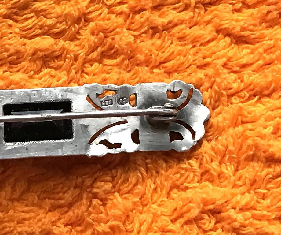 Spille & Fermagli: Broche ancienne avec onyx – Usato da Estavayer-le-Lac venduto da mar_2s6b 5