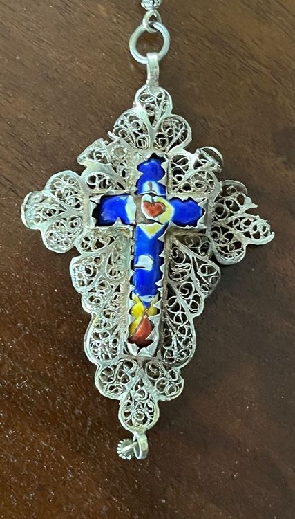 Autres bijoux: Antiker Rosenkranz, Filigran Silber  Emaille – D'occasion à Stetten AG par Brissago25 2